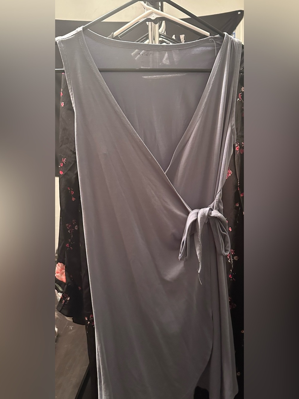 Women's Wrap Sleep Dress - Slate Gray